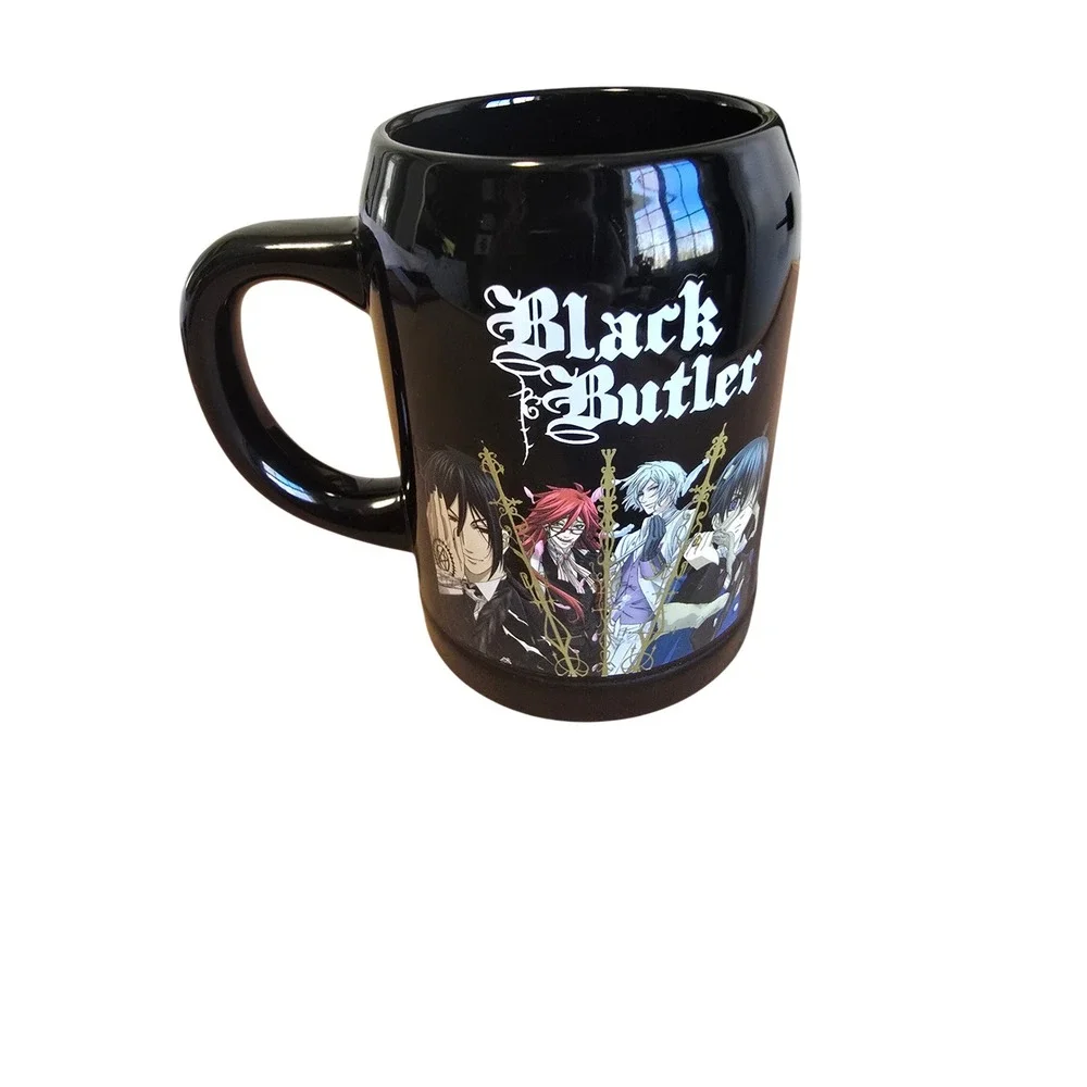 Black Butler Anime Ceramic Beer Stein Mug Sebastian Ciel Grell Undertaker 2015 - Picture 2 of 13